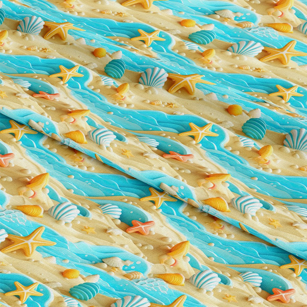 Beach Life Pattern 8 Quilting Cotton Fabric