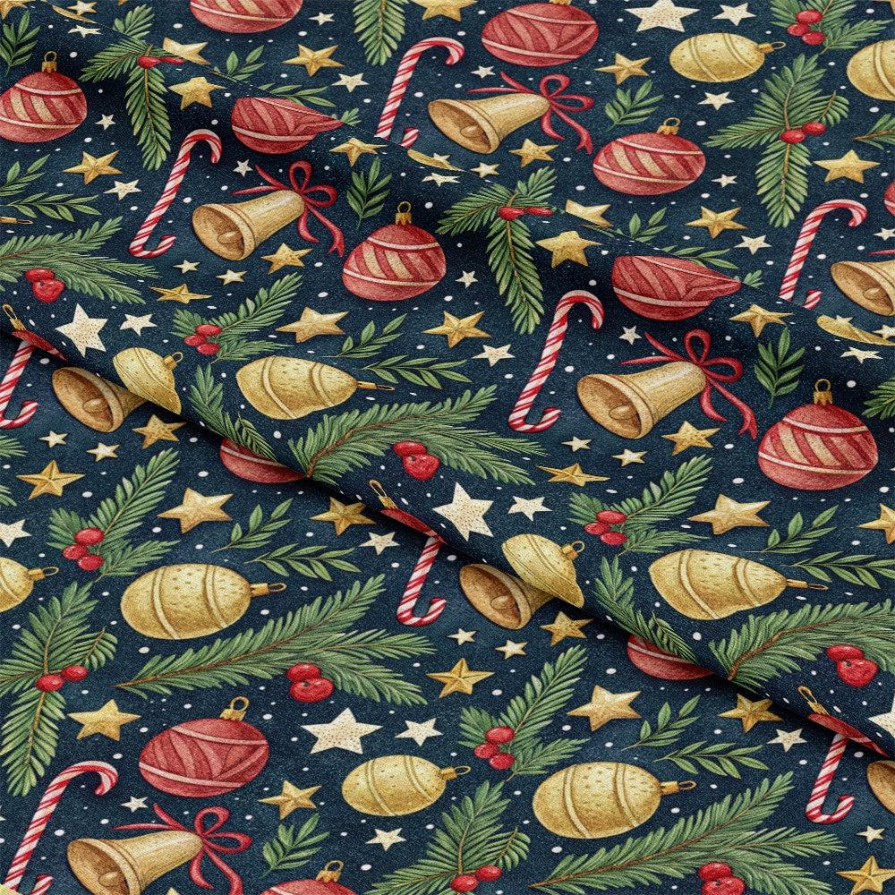 Christmas Ornaments Pattern 3 Quilting Cotton Fabric