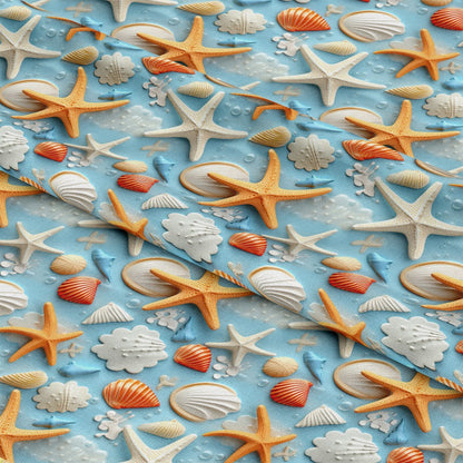 Beach Life Pattern 5 Quilting Cotton Fabric