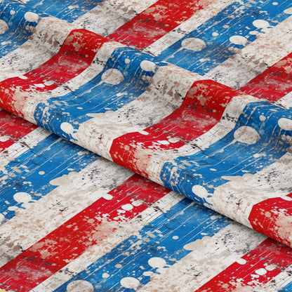 Distressed Patriotic Pattern 6 Quilting Cotton Fabric