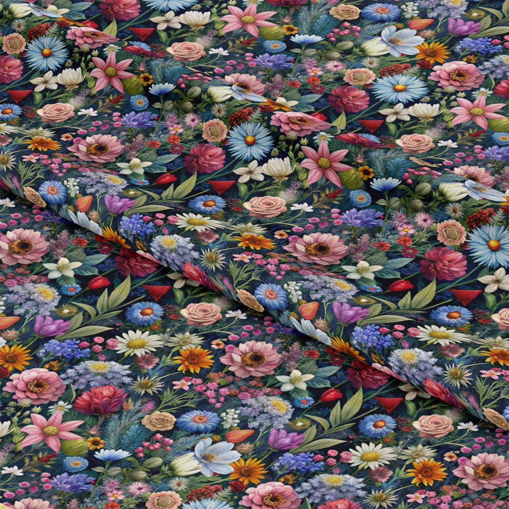 Realistic Flowers Pattern 30 Quilting Cotton Fabric
