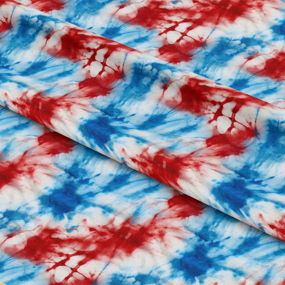 Patriotic Tie-Dye Pattern 8 Quilting Cotton Fabric