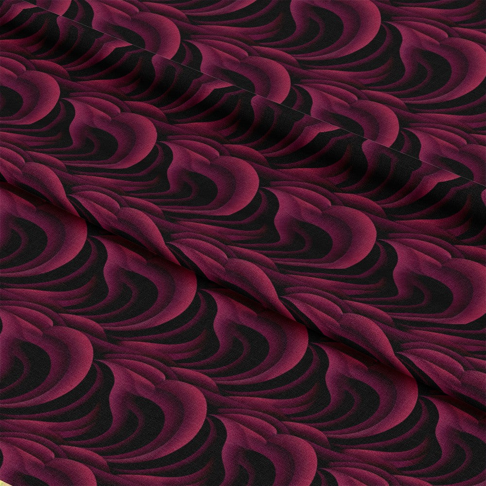 Burgundy Abstract Pattern 7 Quilting Cotton Fabric