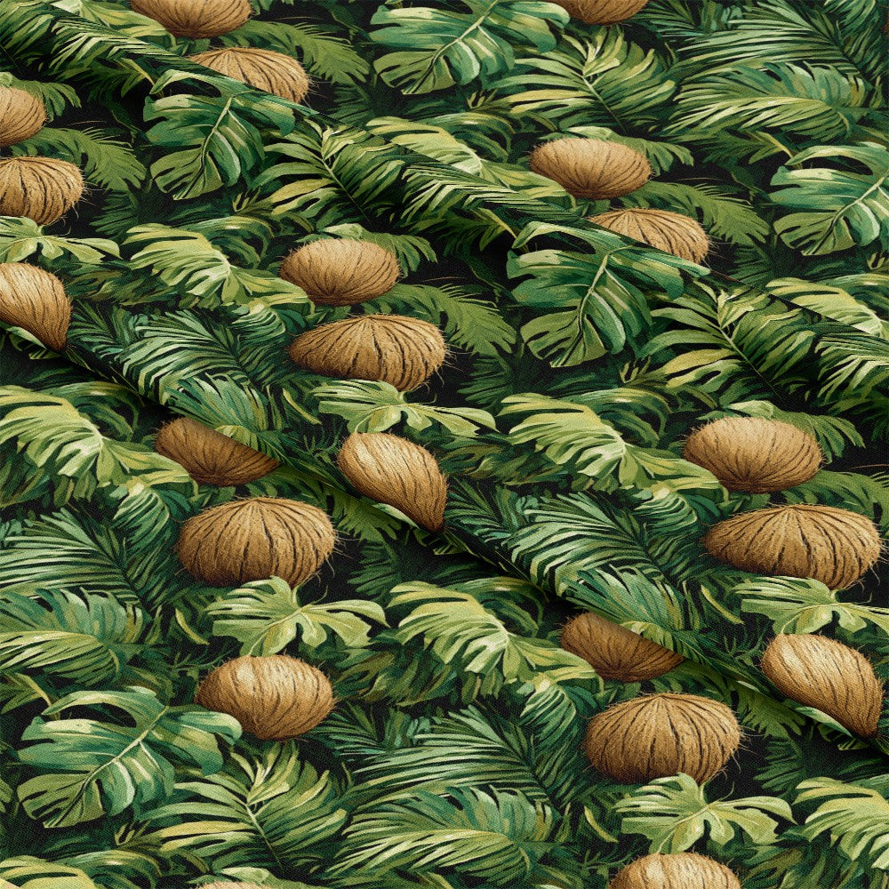 Coconut Jungle Leaves Pattern 2 Quilting Cotton Fabric