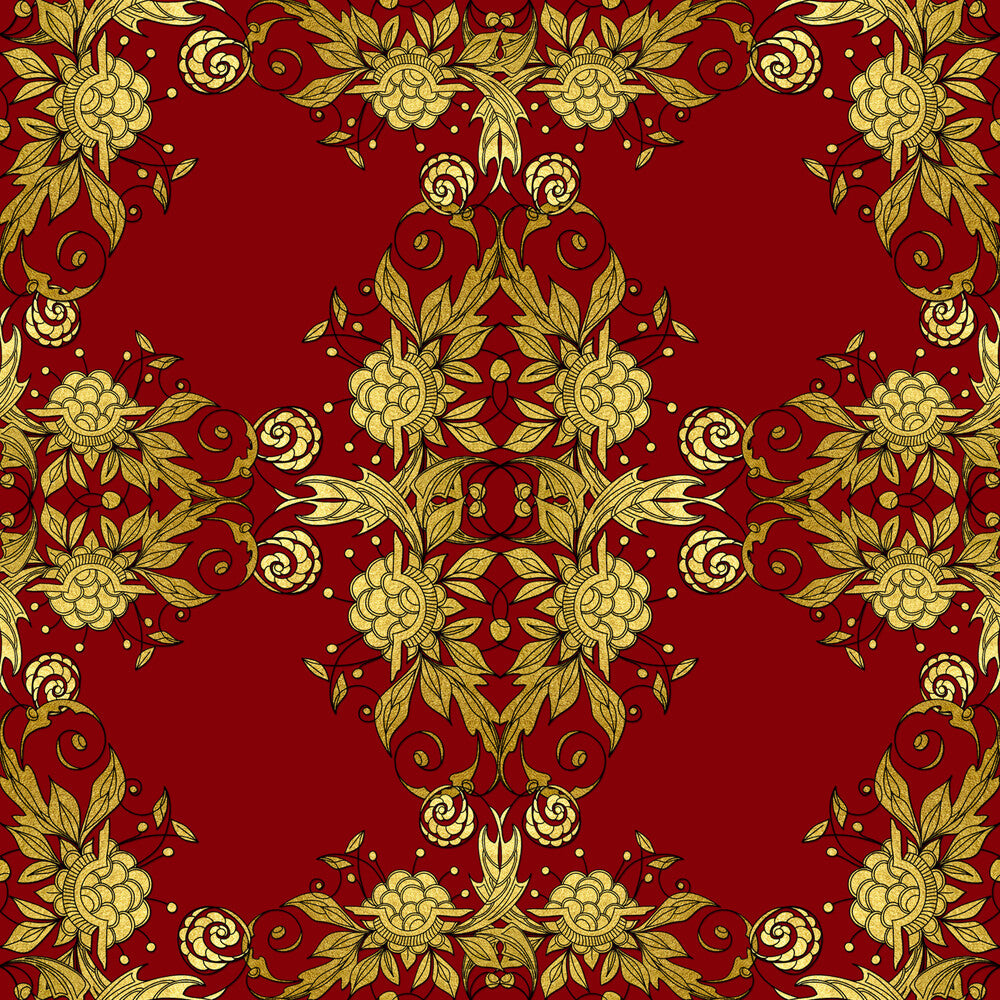 Red Gold Christmas Fat Quarter Bundle