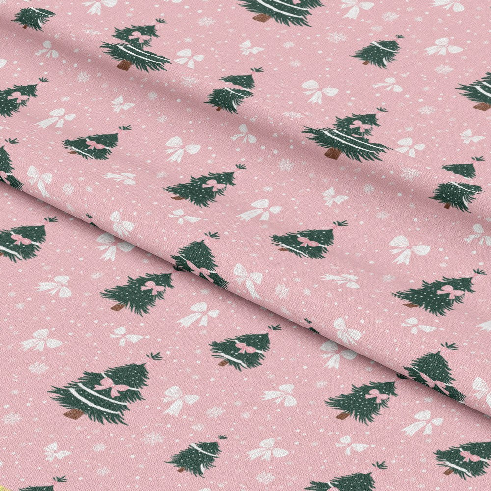 Sweet Pink Christmas Pattern 1 Quilting Cotton Fabric