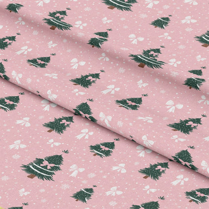 Sweet Pink Christmas Pattern 1 Quilting Cotton Fabric