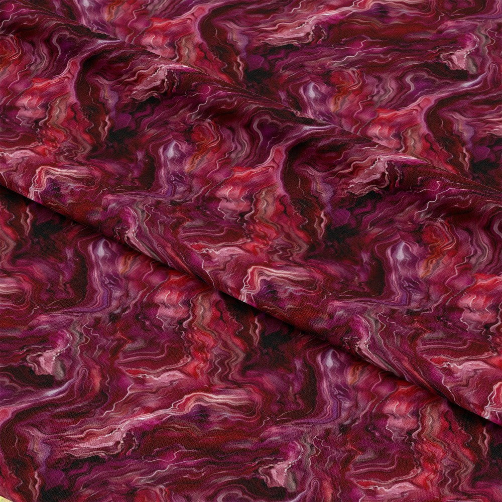 Burgundy  Abstract Pattern 3 Quilting Cotton Fabric