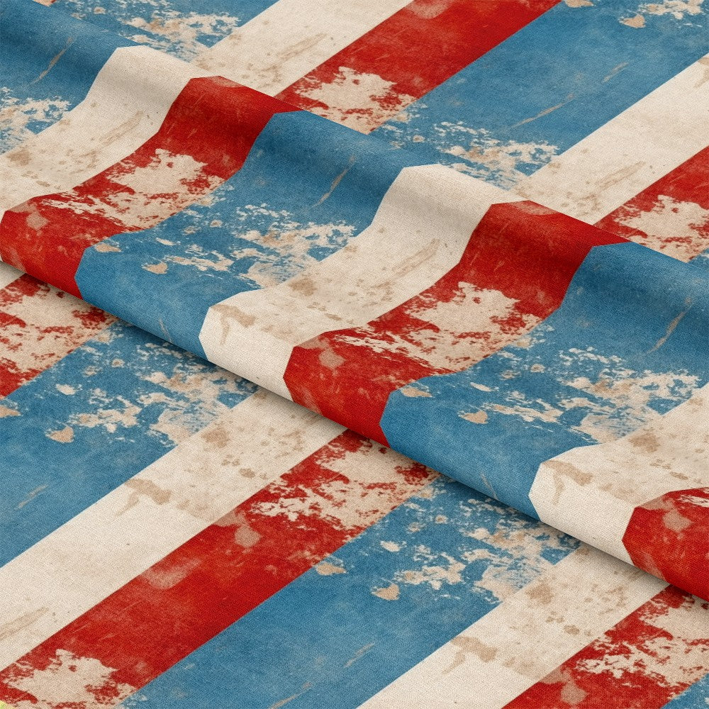 Distressed Patriotic Pattern 11 Quilting Cotton Fabric