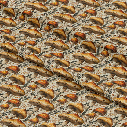 Retro Mushroom Botanical Pattern 6 Quilting Cotton Fabric