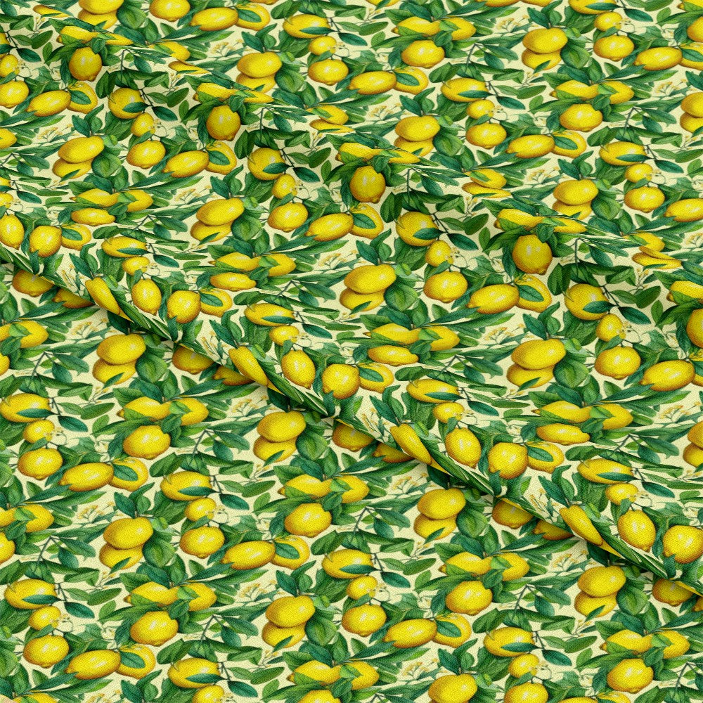 Lemons and Citrus Sour Splash Pattern 9 Quilting Cotton Fabric