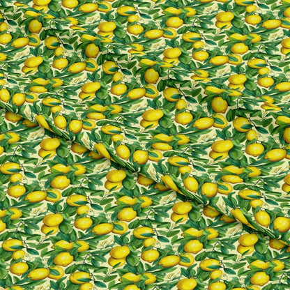 Lemons and Citrus Sour Splash Pattern 9 Quilting Cotton Fabric