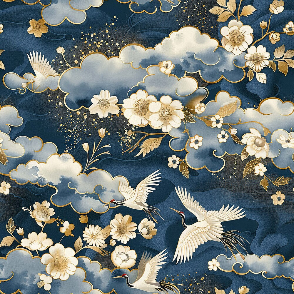 Japanese Cranes Fat Quarter Bundle