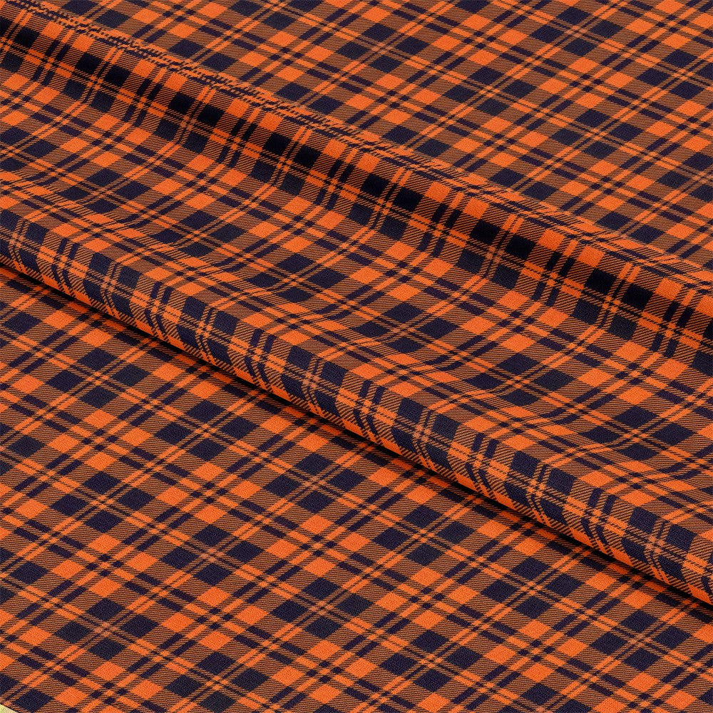 Halloween Gingham and Stripes Pattern 8 Quilting Cotton Fabric