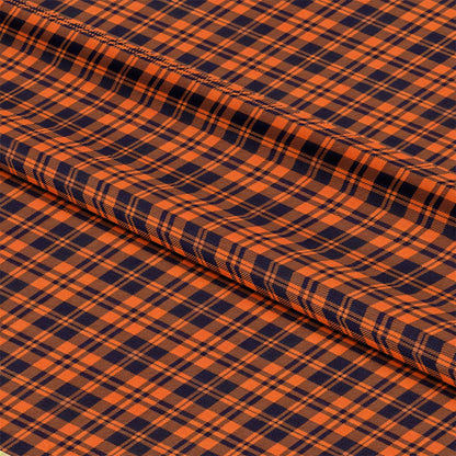 Halloween Gingham and Stripes Pattern 8 Quilting Cotton Fabric