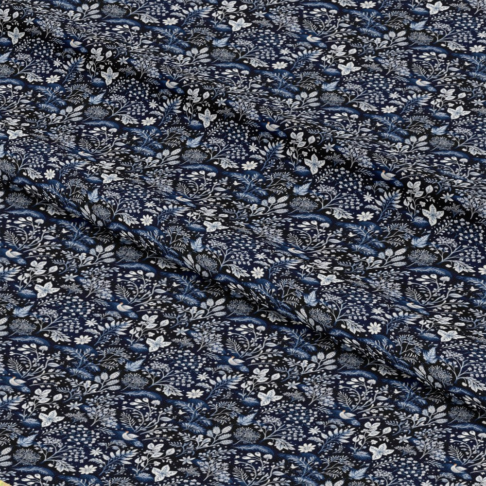 Delft Blue Winter Pattern 10 Quilting Cotton Fabric