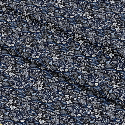 Delft Blue Winter Pattern 10 Quilting Cotton Fabric