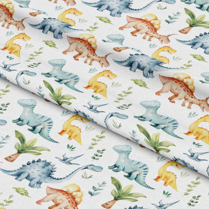Watercolor Dinosaurs Pattern 8 Quilting Cotton Fabric