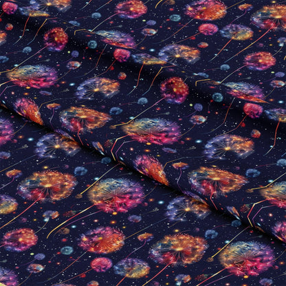 Midnight Dandelions Pattern 8 Quilting Cotton Fabric