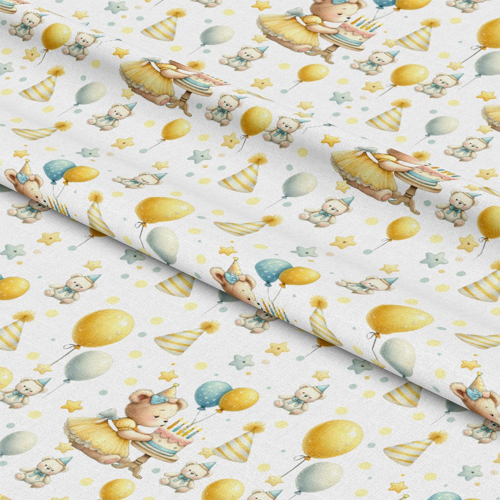 Daisy Teddy Bears Pattern 5 Quilting Cotton Fabric