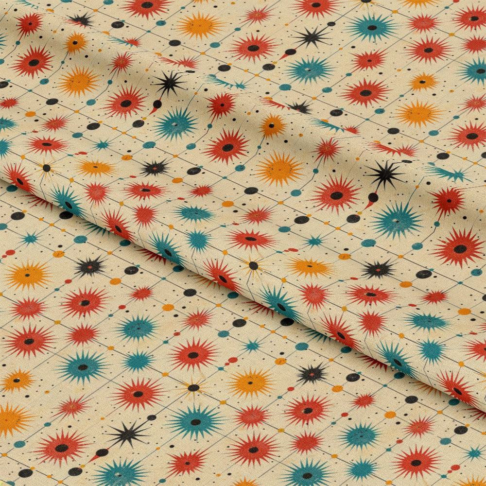 Retro Starburst Pattern 21 Quilting Cotton Fabric
