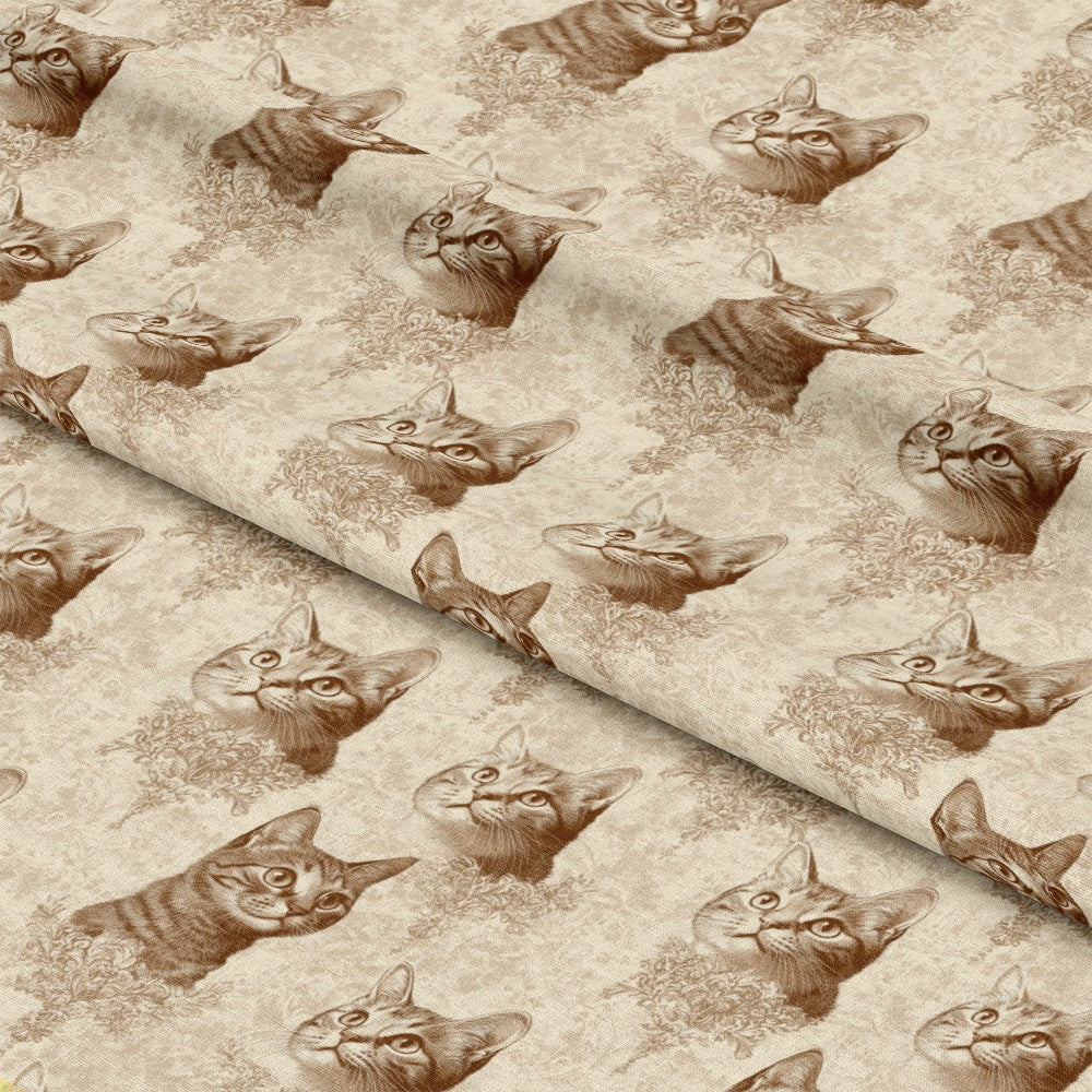 Vintage Cats With Lace Pattern 7 Quilting Cotton Fabric
