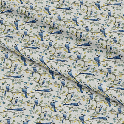 Blue Jay Florals Pattern 6 Quilting Cotton Fabric