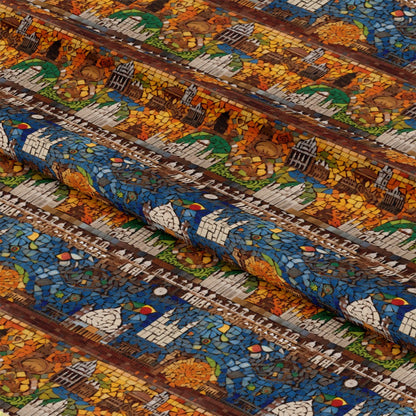 Mosaic Art Pattern 8 Quilting Cotton Fabric