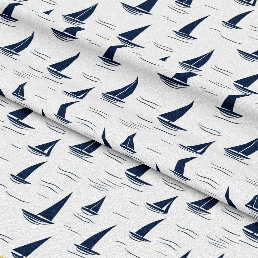 Blue Sailboat Pattern 6 Quilting Cotton Fabric