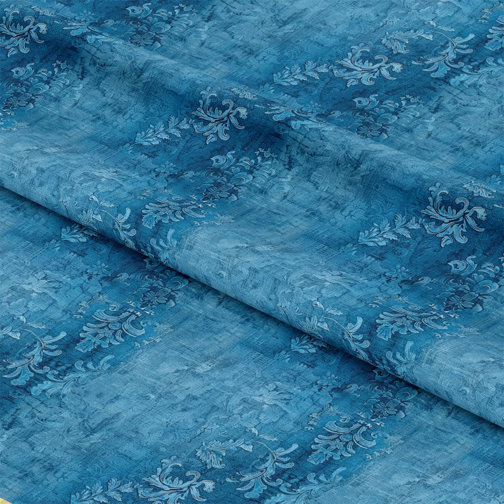 Vintage Farmhouse Blue Pattern 3 Quilting Cotton Fabric