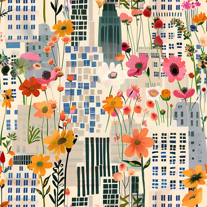 Vintage Cityscape Wildflowers Fat Quarter Bundle