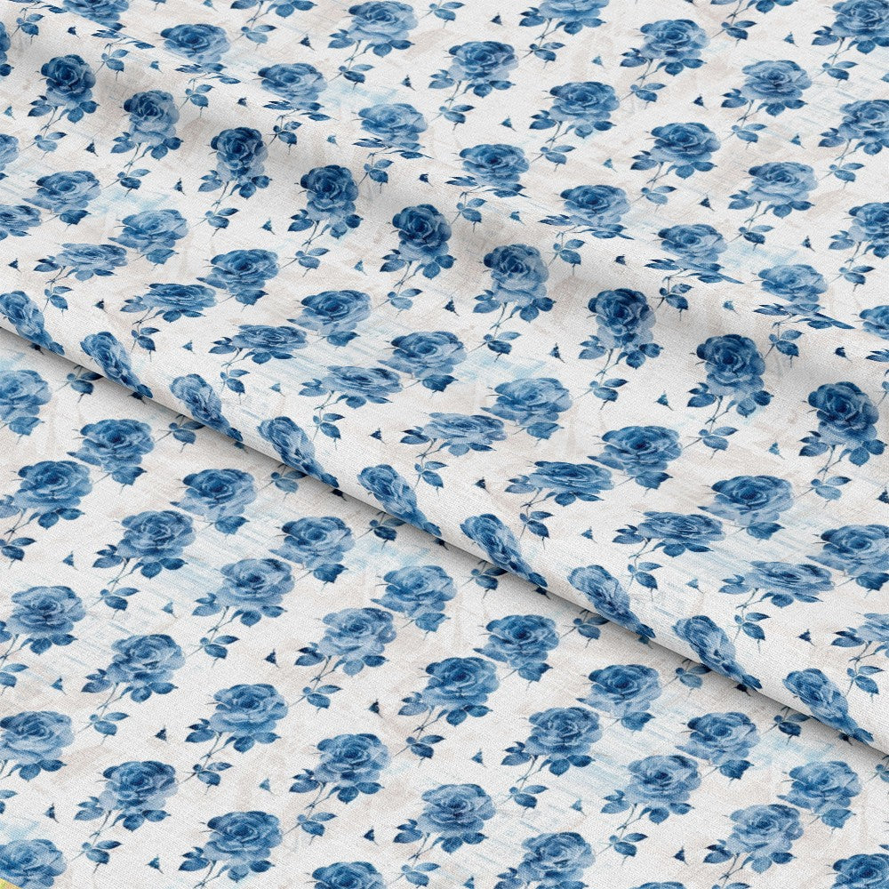 Vintage Farmhouse Blue Pattern 20 Quilting Cotton Fabric
