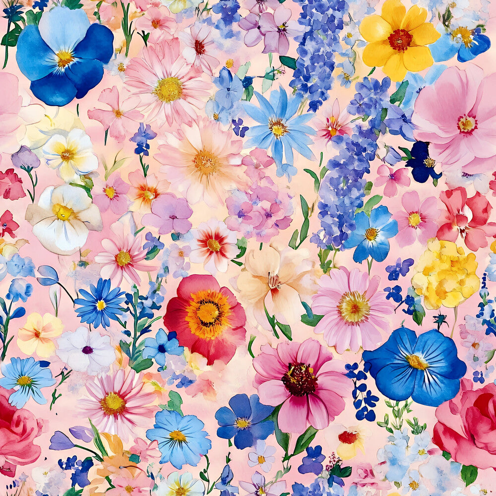 Vibrant Watercolor Floral Fat Quarter Bundle