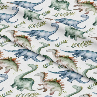 Watercolor Dinosaurs Pattern 12 Quilting Cotton Fabric