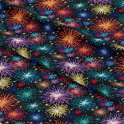 Colorful Fireworks Pattern 10 Quilting Cotton Fabric