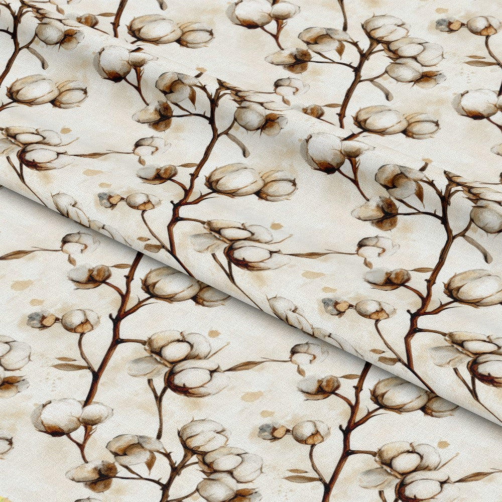 Raw White Cotton Pattern 12 Quilting Cotton Fabric