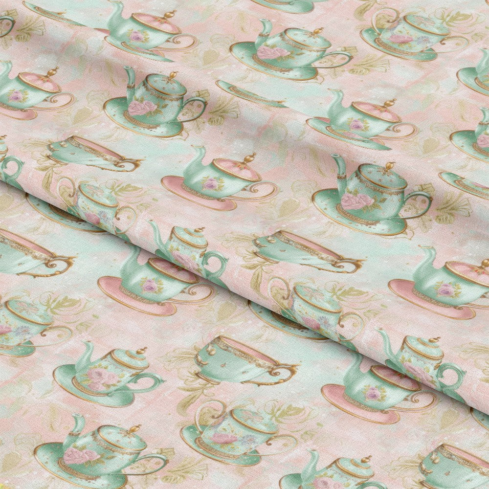 Whimsical Tea Party Pattern 9 Quilting Cotton Fabric