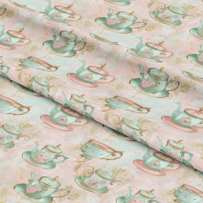 Whimsical Tea Party Pattern 9 Quilting Cotton Fabric