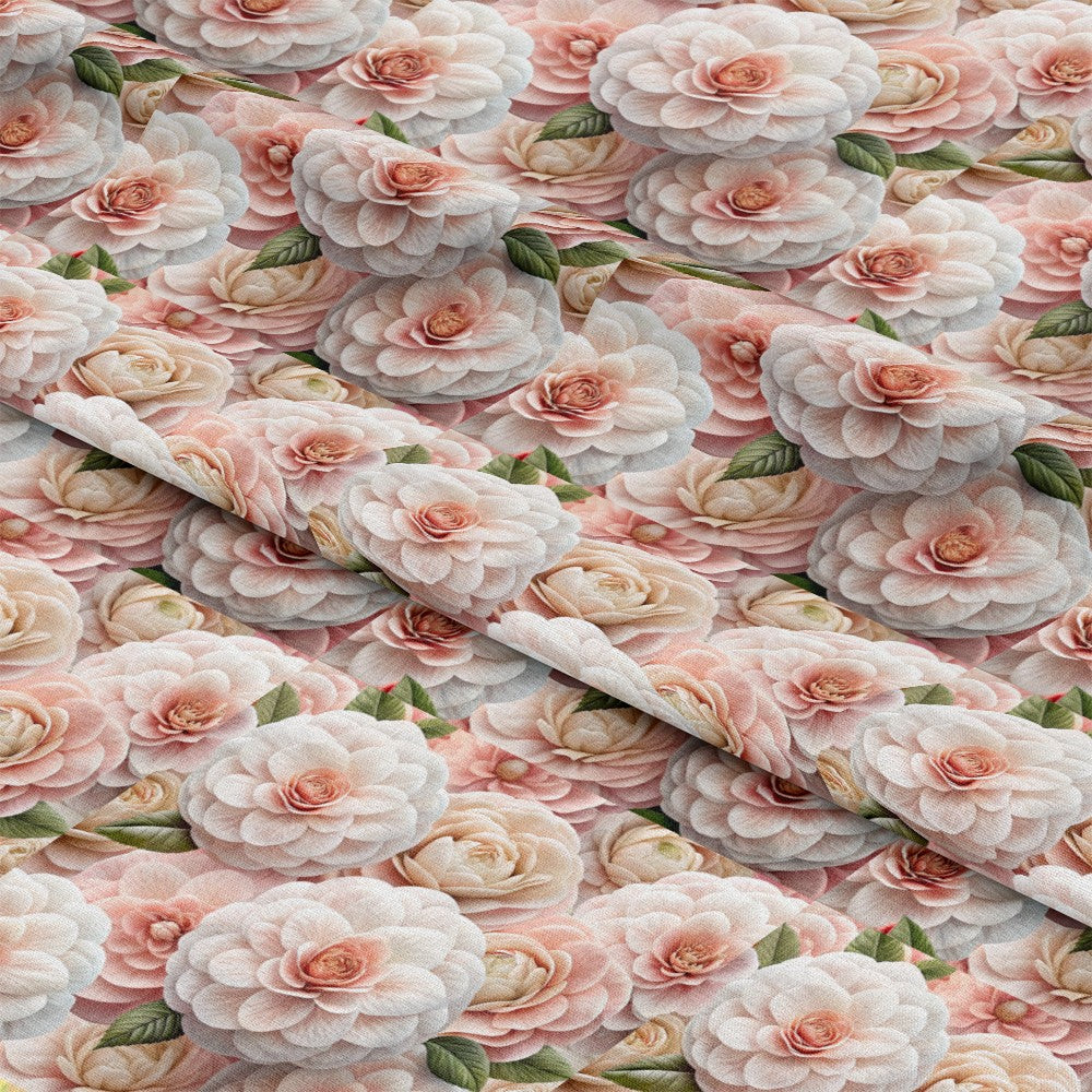 Realistic Flowers Pattern 17 Quilting Cotton Fabric