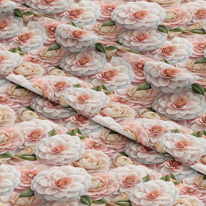 Realistic Flowers Pattern 17 Quilting Cotton Fabric