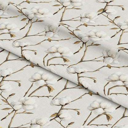 Raw White Cotton Pattern 3 Quilting Cotton Fabric
