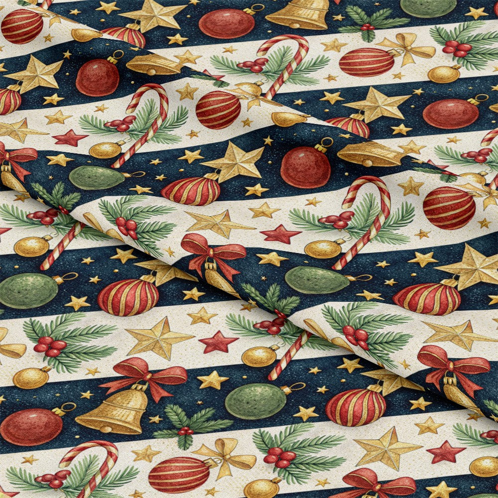 Christmas Ornaments Pattern 2 Quilting Cotton Fabric