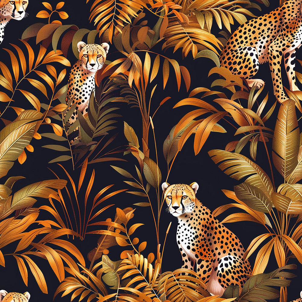 Cheetah and Leaves Fat Quarter Bundle
