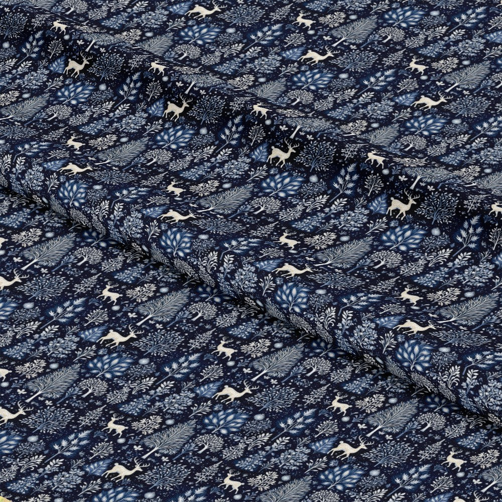 Delft Blue Winter Pattern 9 Quilting Cotton Fabric