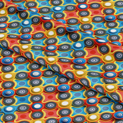Colorful Fidget Spinner Pattern 3 Quilting Cotton Fabric