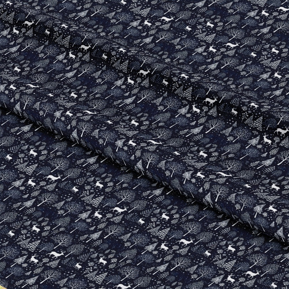 Delft Blue Winter Pattern 1 Quilting Cotton Fabric
