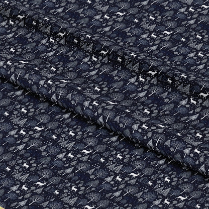 Delft Blue Winter Pattern 1 Quilting Cotton Fabric