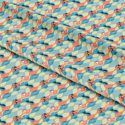 Atomic Kitty Pattern 8 Quilting Cotton Fabric