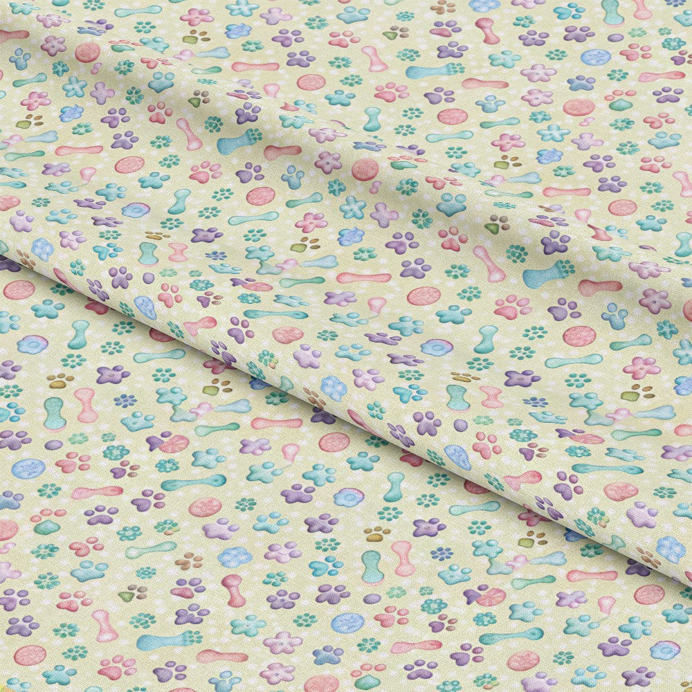 Dog Paws Pattern 5 Quilting Cotton Fabric