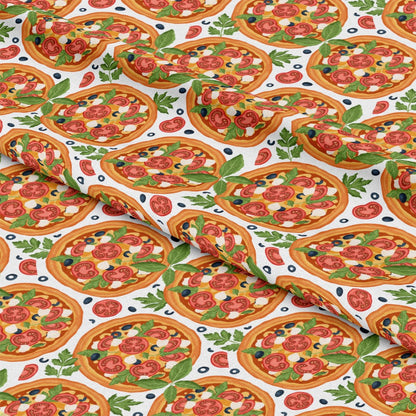 Pizza Pattern 2 Quilting Cotton Fabric